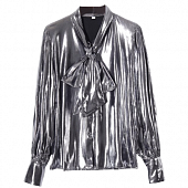 Картинка Блуза серебряная бант на шее от магазина LonnaMag