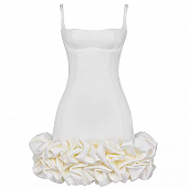 Картинка Платье мини прошит под грудью снизу широкий волан драпировка от магазина LonnaMag