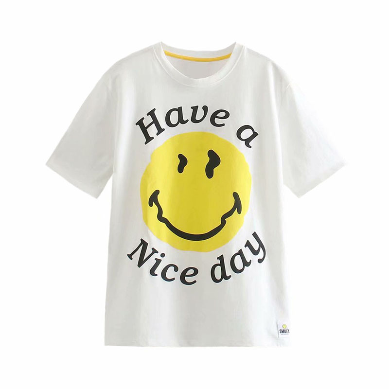 Картинка Футболка принт размытый смайлик have a nice day от магазина LonnaMag
