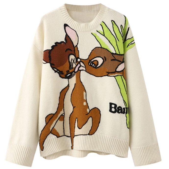 Картинка Свитер oversize мульт Bambi олененок от магазина LonnaMag