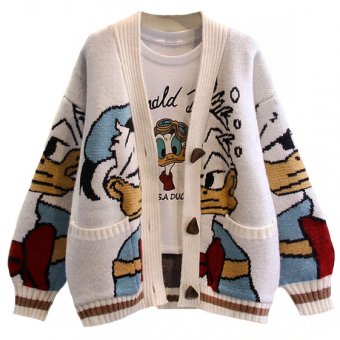 Кардиган oversize мульт Дональд Дак