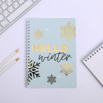 Ежедневник на гребне Hello, winter, А5, 60 листов