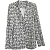 Картинка Пиджак длинный черно-белый мелкий принт цветы ветки от магазина LonnaMag