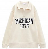 Свитшот спорт воротник поло MICHIGAN 1975 (есть комплект)