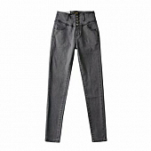 Картинка Джинсы skinny высокая талия 4 пуговицы на поясе от магазина LonnaMag