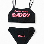 Картинка Комплект белья лиф топ Come here Daddy + трусики Please от магазина LonnaMag
