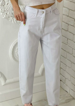 Джинсы slouchy белые