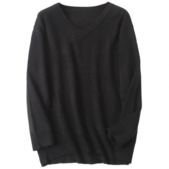 Джемпер гипер широкий oversize V-вырез