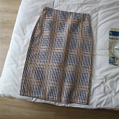 Картинка Юбка мини чб мелкая клетка + крупная цветная клетка от магазина LonnaMag