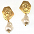 картинка Серьги клипсы портрет + подвеска жемчужина от магазина LonnaMag