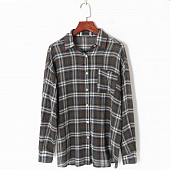 Картинка Рубашка легкая oversize серая клетка с красным от магазина LonnaMag