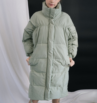 Пуховик длинный oversize кулиска по все длине и по рукавам