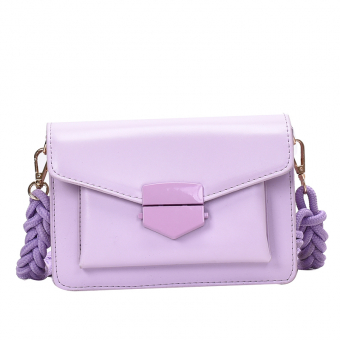 Сумка crossbody цветная ремешок-косичка из шнура