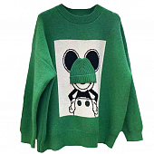Картинка Свитер oversize мульт Микки Маус в шапка от магазина LonnaMag