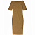 Картинка Платье миди стрейч по фигуре V-вырез (карамельное) от магазина LonnaMag
