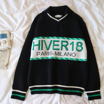 Свитер плотный спорт воротник HIVER18 paris-milano