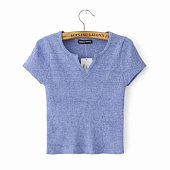 Картинка Футболка V-вырез пегая American Apparel  от магазина LonnaMag
