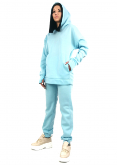 Костюм флис худи oversize вырез под палец + штаны