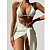 Картинка Купальник три части лиф + трусики + юбка однотон полосы и дырочки  от магазина LonnaMag