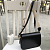 картинка Сумка crossbody гладкая полукруг 2 ремня кожа + белый текстиль от магазина LonnaMag