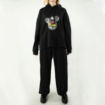 Костюм худи принт микки Mickey + широкие штаны (флис)
