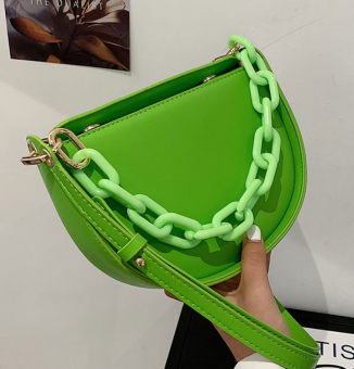 Сумка crossbody цепь из акрила+ регулируемый ремень