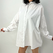 Картинка Рубашка длинная oversize треугольный вырез на спине от магазина LonnaMag