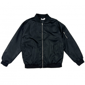 Бомбер плащевка oversize на спине надпись
